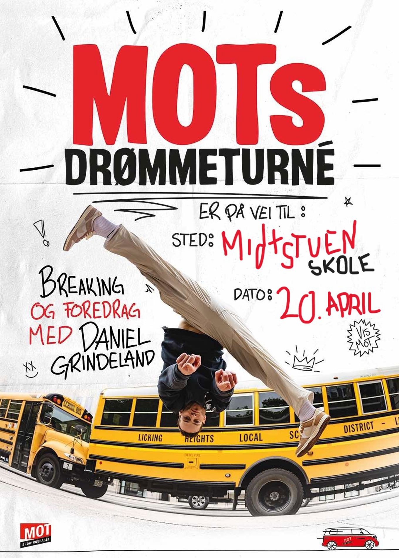 Et magasinomslag med en person som ligger på en buss